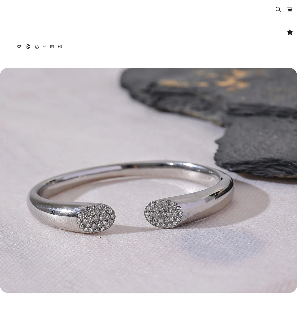 Cubic Zirconia Open Bracelet