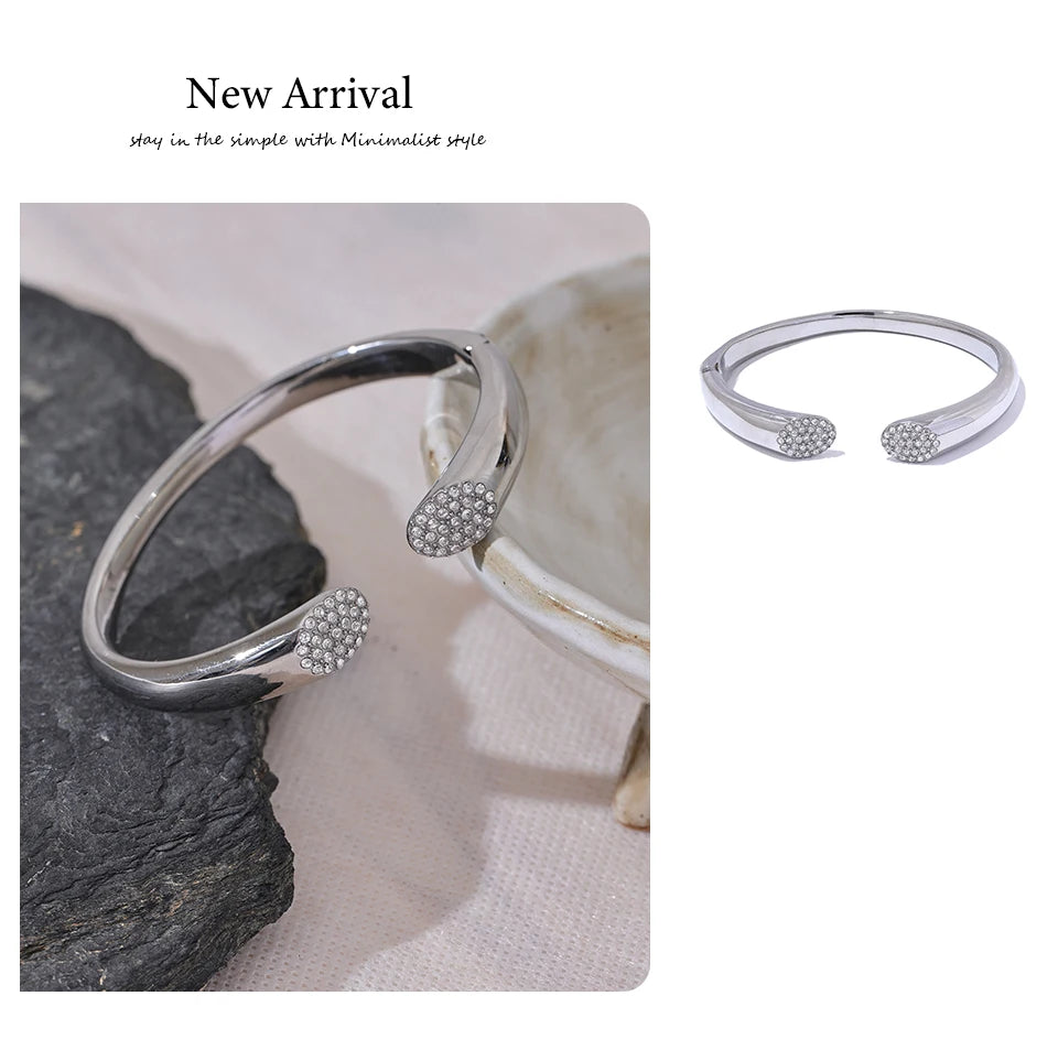 Cubic Zirconia Open Bracelet