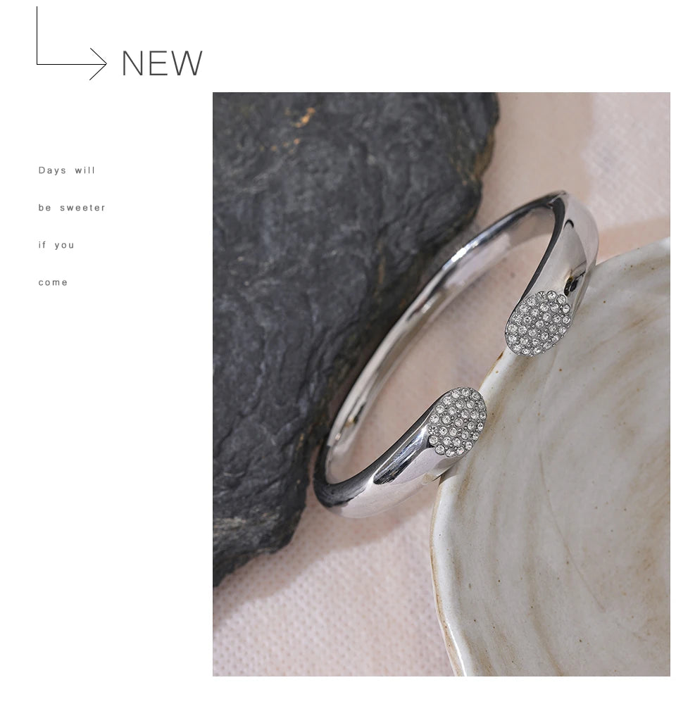 Cubic Zirconia Open Bracelet