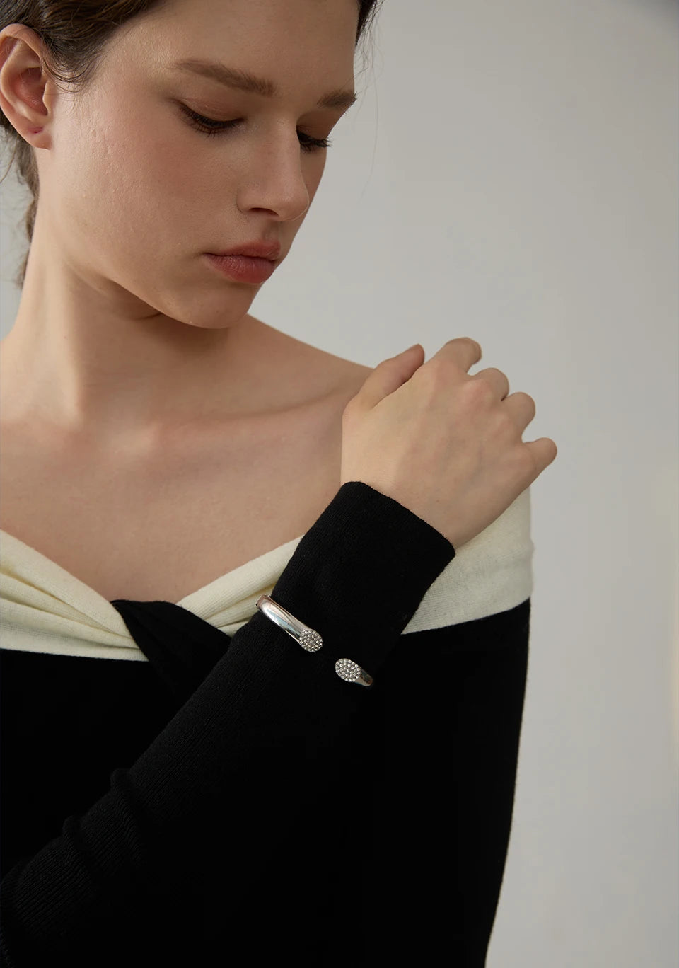 Cubic Zirconia Open Bracelet