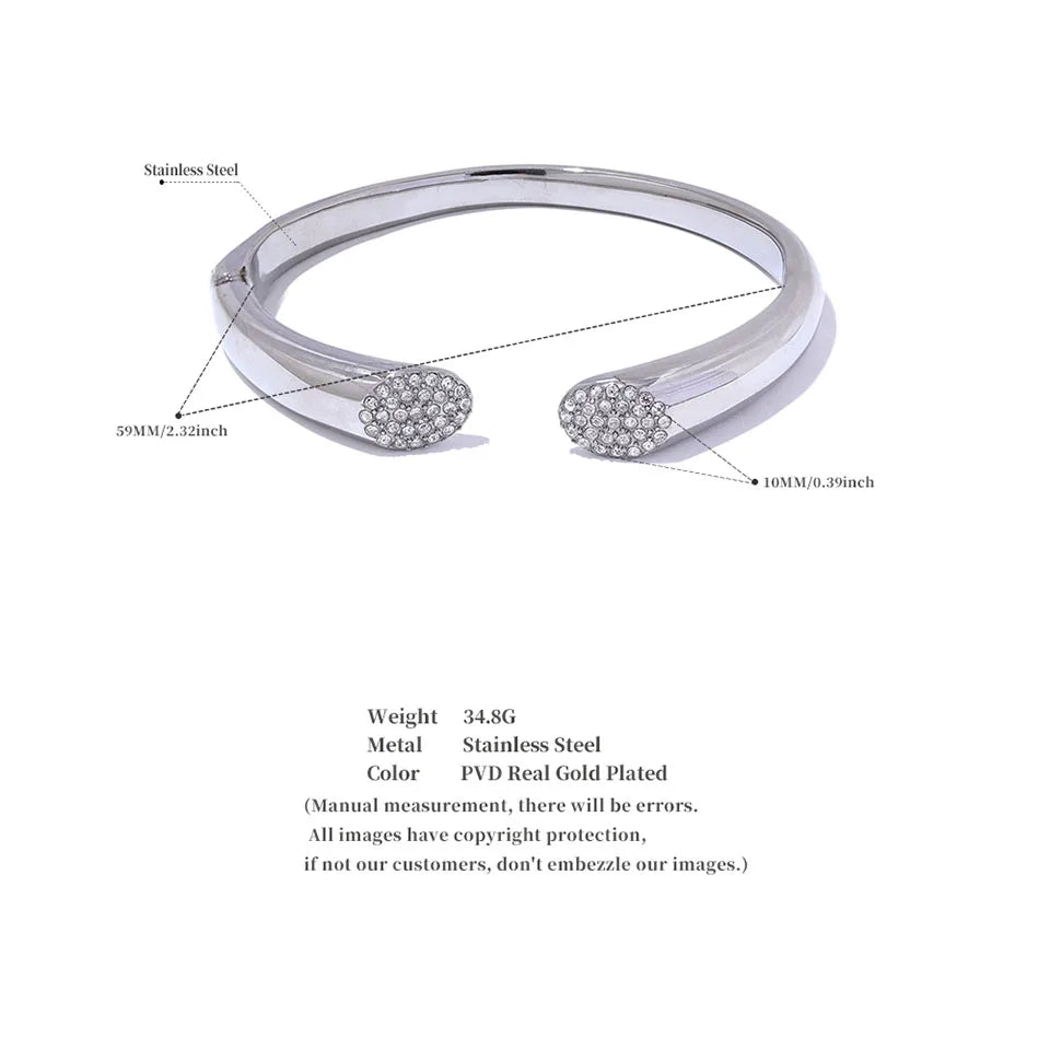 Cubic Zirconia Open Bracelet