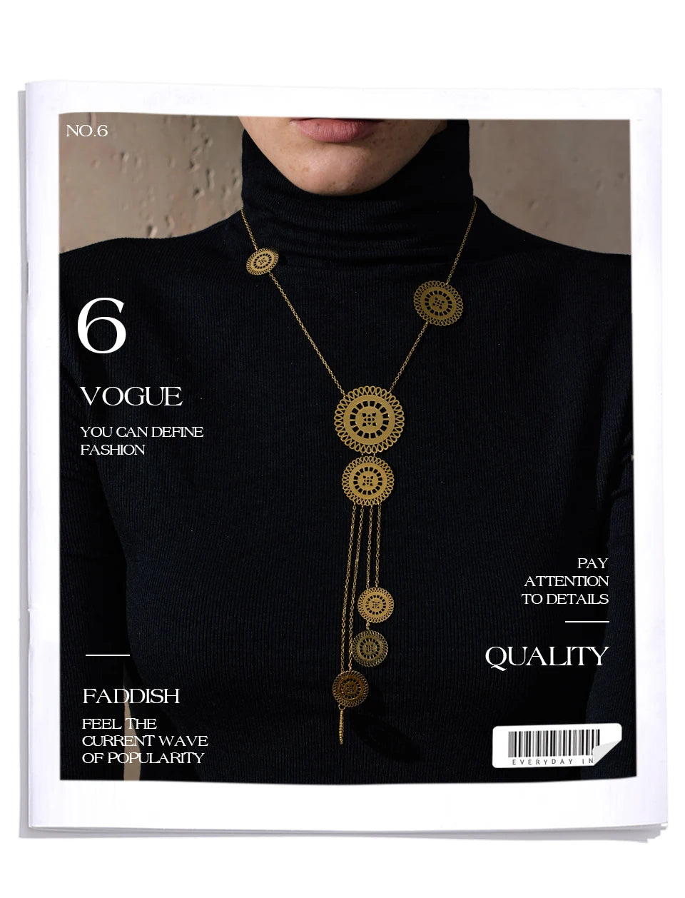 Silver Plated Hollow Round Long Drop Necklace