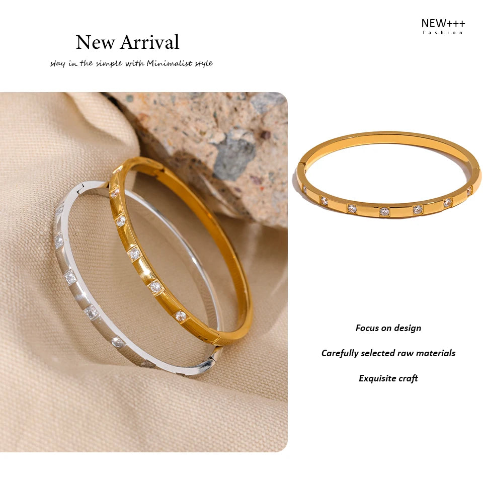 Cubic Zirconia Gold Bracelet