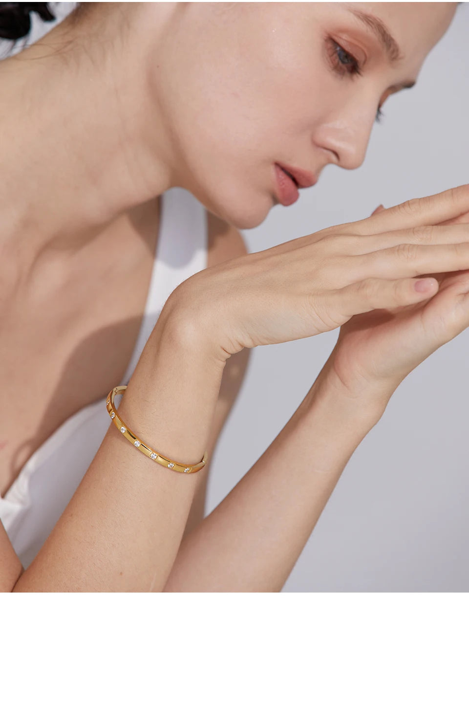 Cubic Zirconia Gold Bracelet