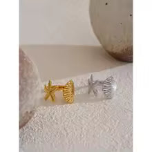 Fish Pattern Conch Shell Ring