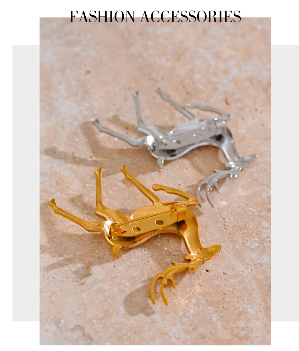 Christmas Deer Brooch