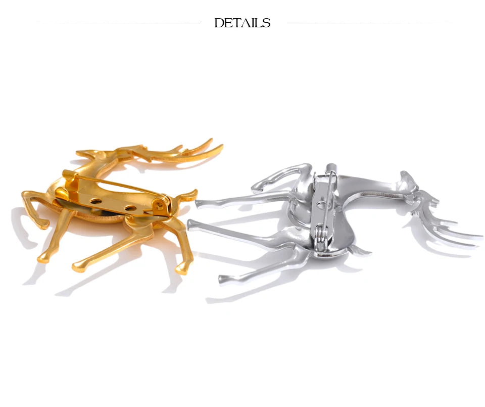 Christmas Deer Brooch