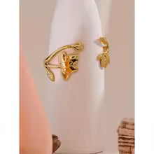 Geometric Hollow Stainless Steel Cuff