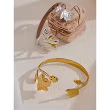 Geometric Hollow Stainless Steel Cuff