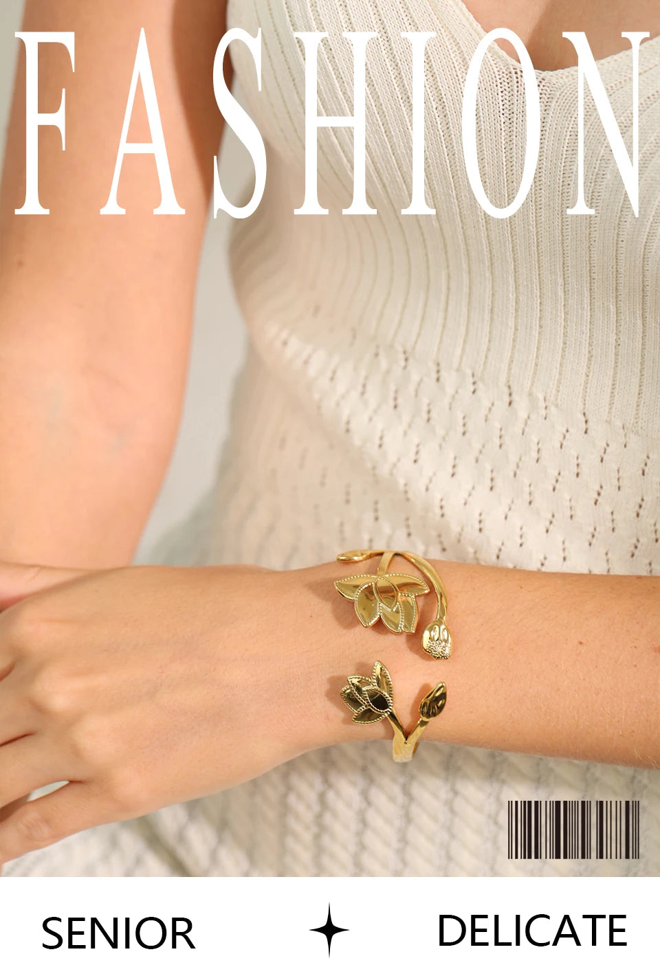 Geometric Hollow Stainless Steel Cuff