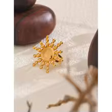 Big Adjustable Gold Ring