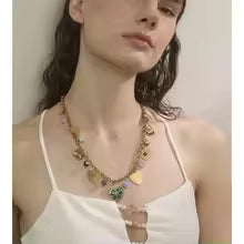 Ceramic Beads Heart Necklace