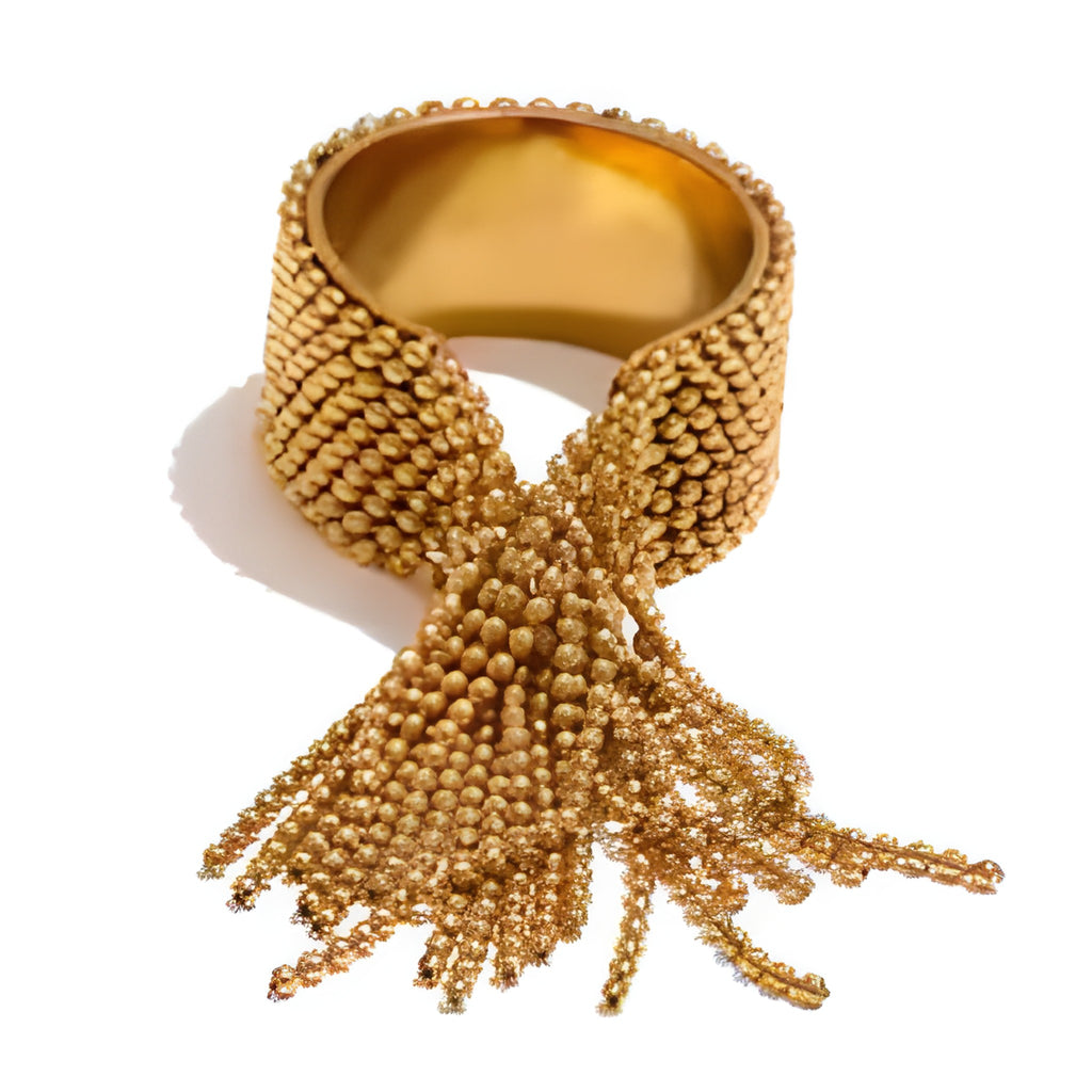 18K Gold PVD Chain Tassel Adjustable Ring