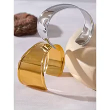 Gold Textured Stainless Steel Ring