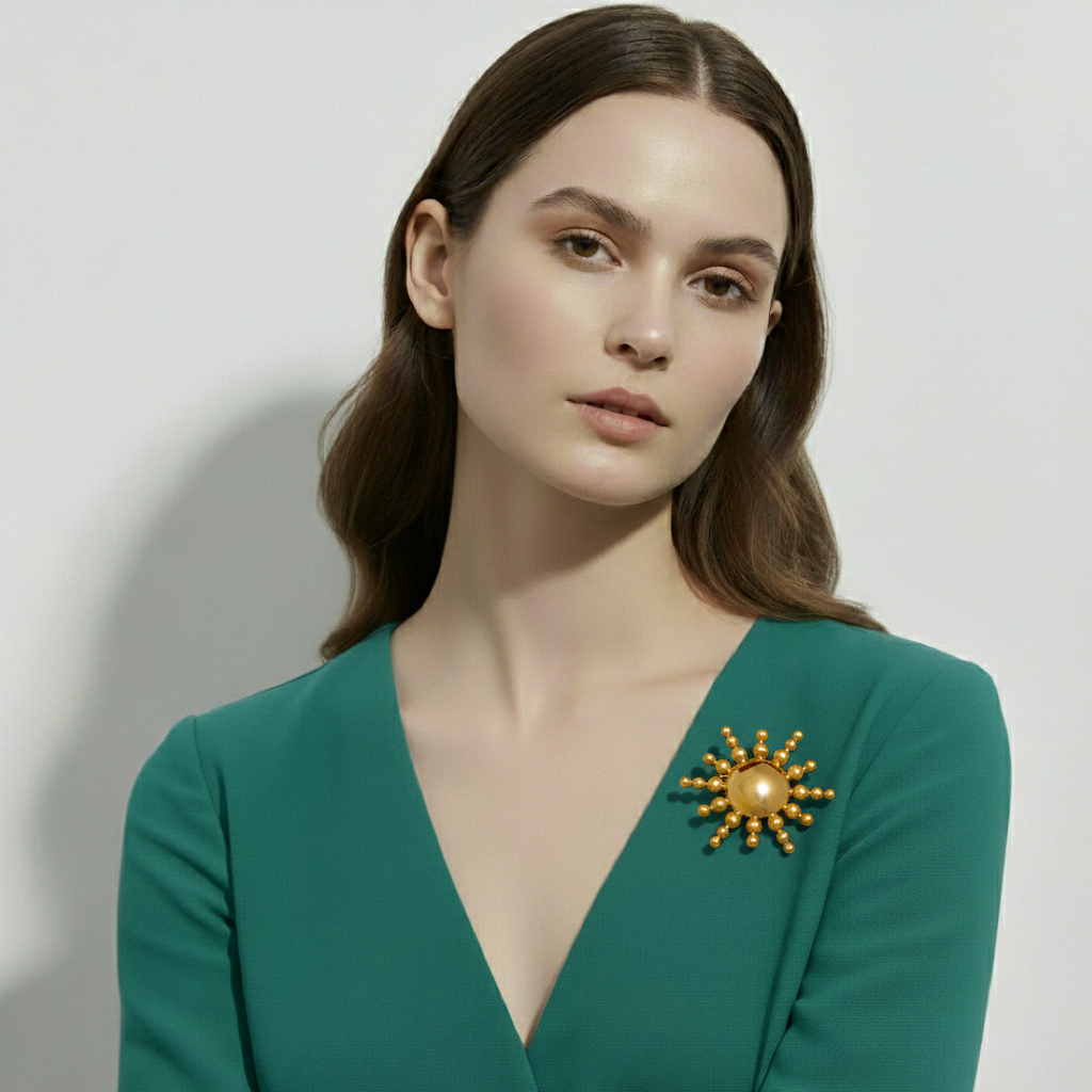 Sun Brooch Pin