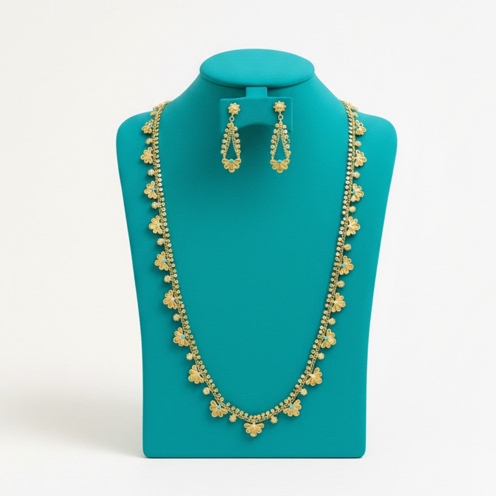 Stylish Long Golden Chain Necklace
