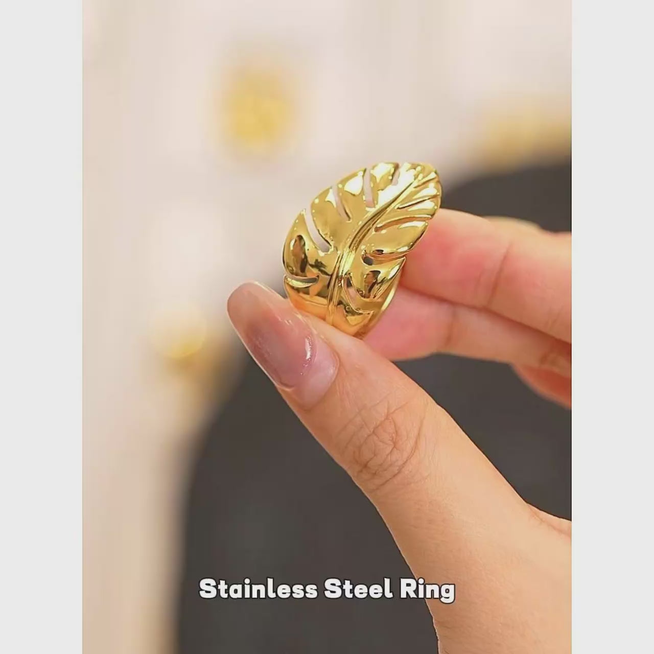 Leaf Open Ring
