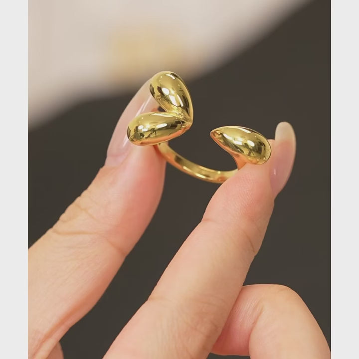 Heart Love Adjustable Ring