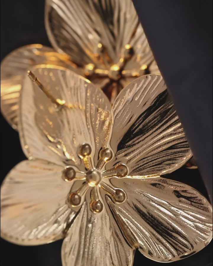 Vintage Gold Flower Earrings