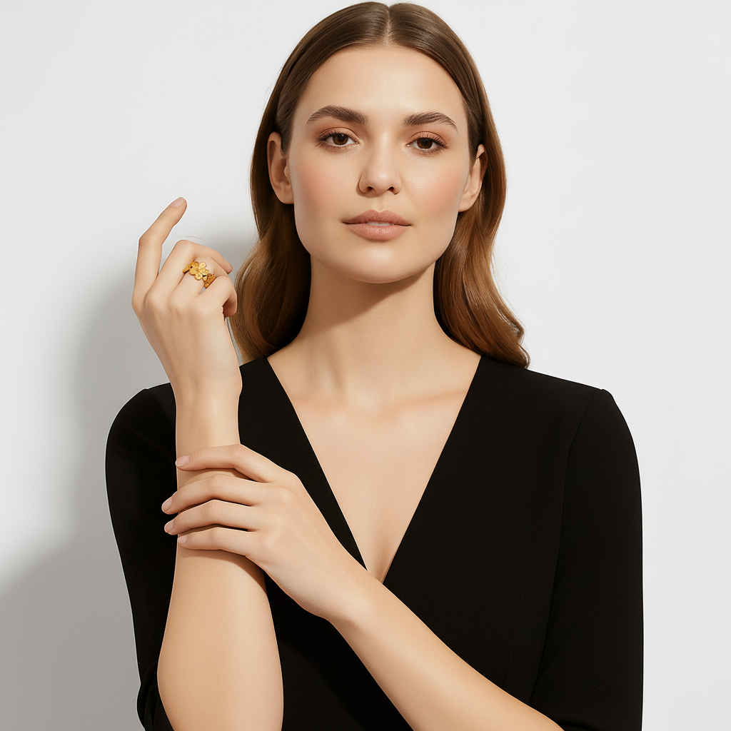 Flower Adjustable Ring